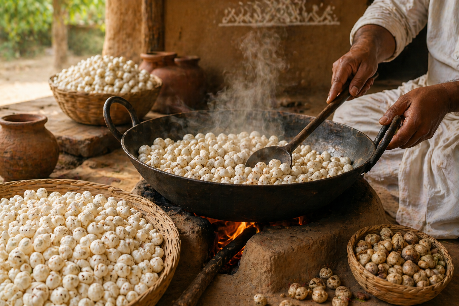 Hand-Popped Raw Makhana – Pure & Unroasted Fox Nuts