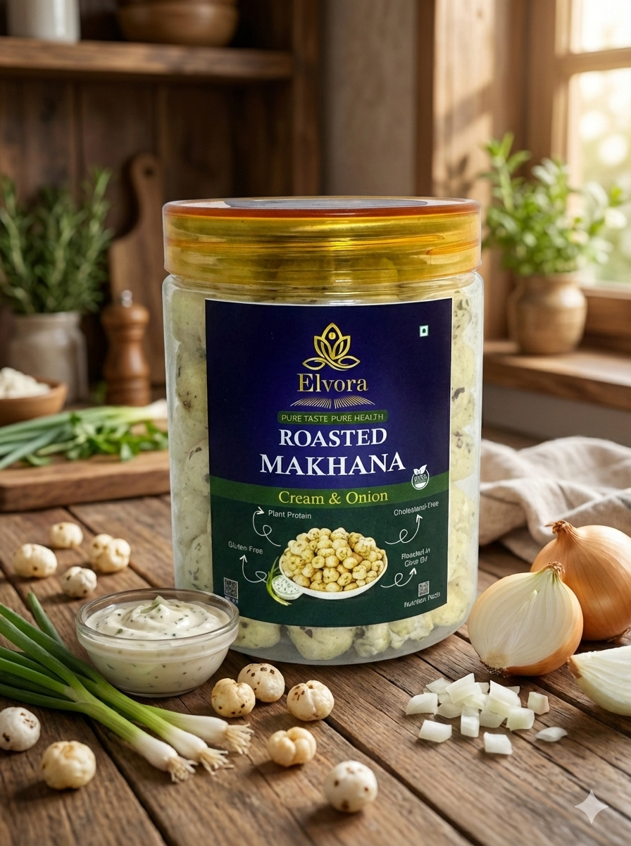 Cream and Onion Flavoured Makhana