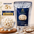 Daily Crunch Hand-Popped Raw Makhana (Fox Nuts) – Premium Quality Lotus Seeds | Healthy Snack, High Protein, Low Calorie, Gluten-Free, Vegan