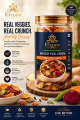 Mix Vegetable Chips | Healthy Crunchy Snack | Gluten-Free, Trans Fat-Free, GMO-Free | Light & Crispy Veggie Chips | Tea Time & Guilt-Free Snacking view 2