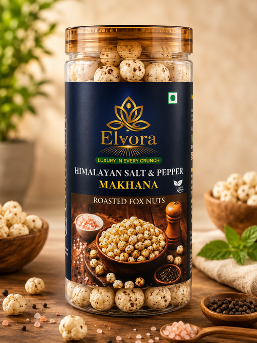 Himalayan Salt and Pepper Makhana (Fox Nuts) – Classic, Light, Crunchy Snack