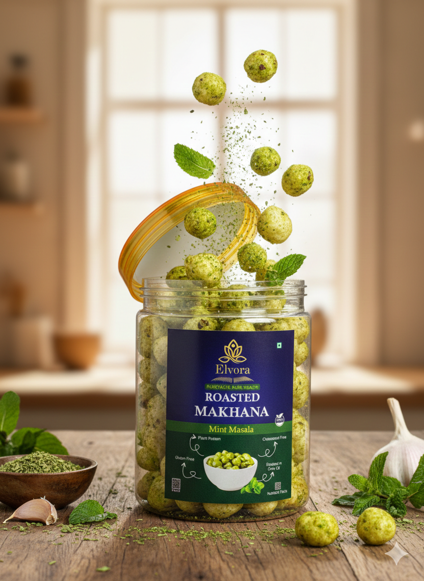 Mint Masala Makhana – Healthy Roasted Fox Nuts Snack