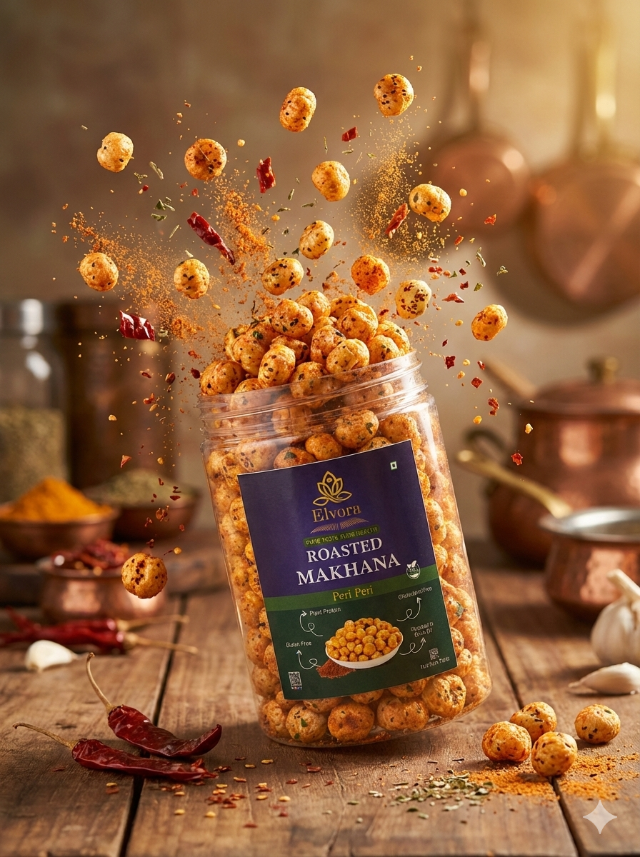 Peri Peri Flavoured Makhana – Roasted, Crispy Bold Snack